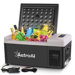 AstroAI 12 Volt Car Refrigerator, 12V Portable Freezer 16 Quart Camping Fridge Cooler 15L (-4℉~68℉) with 12/24V DC & 110V AC for Car, RV, Truck, Van, Boat for Camping, Travel, Fishing