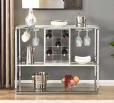 ASYA Wine Rack Table with Glass Hol