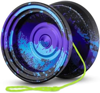 MAGICYOYO V8 Responsive Yoyo for Kids Beginners Yo-Yo with Yoyo Glove，6 Yoyo Strings (Black Blue Purple)