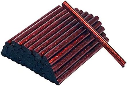 ASA Glitter Hot Melt Mini Glue Sticks - Pack of 40 Great for Holiday, Arts & Craft, Kids School Projects and DIY | Safe, Non-Toxic - Red Mini Glue Sticks