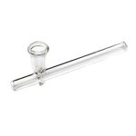 ONE BEST DEAL Clear Glass Smoking Pipe 4" Small & Portable Glass Pipe Smoke Tobacco Stylish Hand Pipes Perfect for Tobacco Smoking