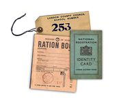 WW2 Replica Ration Book, Evacuee Tag and Identity Card by Memorabilia Pack Company