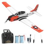 VOLANTEXRC RC Plane for Beginners, 4CH WWII RC Airplane T28 Trojan 2.4Ghz Remote Control Plane RTF with 2 Batteries and Xpilot Stabilization Stystem，One-Key Aerobatic for Adult&Kids(761-09 RTF)