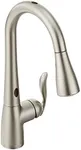 Moen Arbor Spot Resist Stainless Motionsense Two-Sensor Touchless Kitchen Faucet Featuring Power Clean, One-Handle Kitchen Sink Faucets with Pull Down Spray Head, 7594ESRS