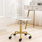 Villeston Acrylic Clear Desk Chair,