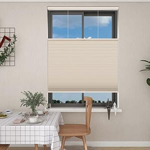 Changshade Top Down Bottom Up Shades,Blackout Cellular Shades Cordless,Top Down Bottom Up Cellular Shades,Honeycomb Blinds for Windows,Cellular Blinds Cordless,36Wide*72High,Beige