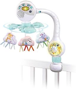 VTech Mobilo Clip de Baby Loulous, Mobile Musical Cuna Bebé, Cochecito y asiento de casco, 3 nubes de peluche, luz nocturna, música suave y sonidos de la naturaleza, regalo de nacimiento - Contenido
