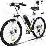 HITWAY Electric Bike E Mountain Bike, 26 * 2.1/4.0 Electric Bicycle Commute E-bike with 36V12Ah/48V15Ah Removable Battery, 7 Speed, range 35-90km