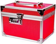 Navjai Red Vanity Make Up Box Mirro