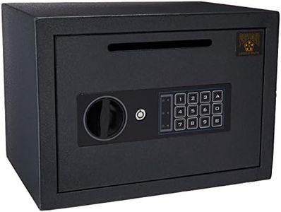 Drop Safe - Digital Safe Compact Steel Money Security Box with Keypad - Deposit Cash Easily – For Home or Business by Paragon Safe - Black, .54 Cubic Feet