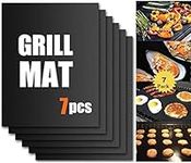 BBQ Grill Mat, Non-Stick Reusable Heat Resistant Cooking Mat Pads, Durable Easy to Clean BBQ Baking Grill Sheet Mat, Durable Easy to Clean Barbecue Grilling Accessories for Grilling Meat, Veggies, Seafood, PFOA Free, Perfect for Baking on Gas, Charcoal...