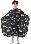 PERFEHAIR Kids Hair Cutting Cape, Cute Cars Pattern, Barber Haircut Cape Cover for Children, Baby, Toddler, Boys Salon Hair Cut Capes