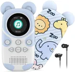 RUIZU 64GB Bluetooth MP3 Player for Kids, Cartoon Zoo Portable Music Player, Child MP3 Player with Bluetooth, Speaker, FM Radio, Voice Recording, Stopwatch, Pedometer, Expandable 128GB Micro SD Card