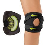 BraceAbility Patellar Tracking Short Knee Brace | Running, Exercise & Basketball Support Sleeve Stabilizer for Post Kneecap Dislocation, Tendonitis (Small)