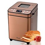 Rosewill Automatic Bread Maker 25 in 1 3 Bread Sizes High Performance up to 700 W Double Heating BPA Free Non-Stick Coating Timer
