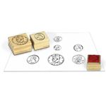 EAI Education Wooden Coin Stamps - Heads: Set of 6