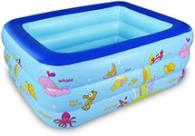 WateBom Inflatable Family Swim Center Pool with Inflatable Soft Floor, 59 inches Ocean World Kids Swimming Pool…