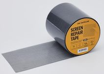 DR.TAPELAB Window Mesh Screen Repair Kit Tape, Grey, 4"x177", Strong Adhesive & Waterproof, Covering up Holes and Tears Instantly, for Window and Screen Door, Fiberglass (Gray)