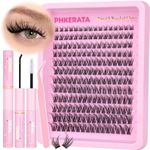 PHKERATA Wispy Lash Clusters Kit Na