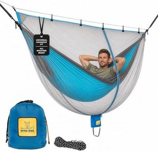 Wise Owl Outfitters Hammock Bug Net - The SnugNet Mosquito Net for Hammocks - Premium Quality, Mesh Hammock Netting w/Double-Sided Zipper - Essential Camping Gear, Blue