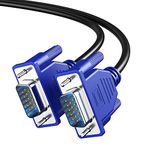 VGA to VGA Monitor Cable 5 Feet Male to Male Cord 1080P Full HD High Resolution for TV Computer Projector-Blue