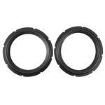 Zerone 2 x 10 Black Perforated Rubber Replacement Rings for Speakers or DIY