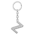 BESPMOSP A-Z Letter Keychain Keyring Crystal Shiny Family Best Friend Jewellery (Z)