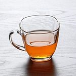 MARKQUES Teaware Glass Cup for Green Tea, Herbal Tea, Coffee (Transparent, Clear, 200 ml) 1 Pieces