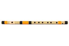 Radhe Flutes PVC Fiber D Natural Bansuri Middle Octave Right Handed