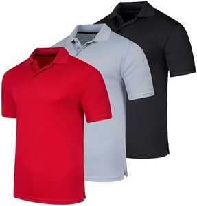 Real Essentials Mens Big and Tall Dry Dri Fit Polo Shirt Short Sleeve Golf Tennis Active Athletic Performance King Size Casual Tee