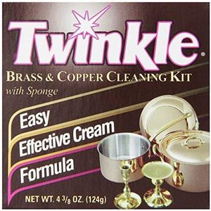 Twinkle Brass & Copper Cleaning Kit, Easy Effective Cream Formula, 4.38-Ounce (Pack of 2)