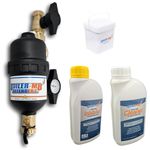 Boiler-m8 Defender-2 22mm Magnetic Boiler Filter Central Heating Inhibitor and Cleaner Concentrate Pack Fluid Prevents Corrosion and Lime Scale Improves Heating Efficiency