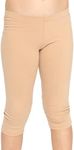 Girl's Oh So Soft Capri Leggings Beige Large