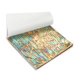 Modixun Variegated Gold Leaf Sheets 50pcs, Colorful Imitation Gold Foil Sheets Paper Booklet for Art Craft Painting Gilding Decoration, 14 x 14cm, Stripe