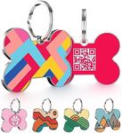 KEKID QR Code Dog Tag,Dog Tags Personalized for Pets, Custom Dog Name ID Tags Personalized Dog and Cat Tags -Free Online&Scan QR Receive Instant Location Alert Email