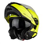 G-MAC Glide Evo Flip Front Motorcycle Helmet (L, Safety Yellow)