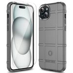 LABILUS iPhone 15 Plus Case, Rugged Shield 8ft Drop Proof TPU Thick Armor Tactical Protective Case Compatible with 15 Plus (6.7 inch) - City Grey