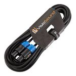 Rean/Neutrik Licensed Male Locking Speakon to Speakon Lead/Speaker PA/Amp Cable 10m