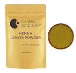 CARMEL ORGANICS Henna Leaves Powder (340 Grams) for Hair Color| No Added Color & Preservatives | Marudhani Podi/Mardhani Podi/Mehandi | Lawsonia inermis