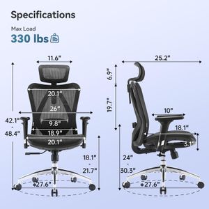 SIHOO Ergonomic Mesh Office Chair – Adjustable Lumbar Support