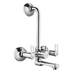 Ruhe® Faucet/Tap | Kubix Wall Mixer with L Bend Faucet/Tap | with Chrome Finish for Bathroom Areas & Showers