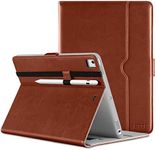 DTTO for iPad 9.7 Inch 5th/6th Generation 2018/2017 Case with Apple Pencil Holder, Premium Leather Folio Stand Cover Case for Apple iPad 9.7 inch, Also Fit iPad Pro 9.7/Air 2/Air - Brown