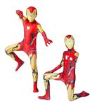 LEMONBABY Superhero Kids Boys Girls Halloween Birthday Party Cosplay Bodysuit Costumes (ironman,4-5y)