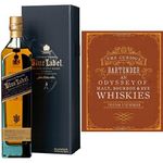 Johnnie Walker Blue Label Blended Scotch Whisky and The Curious Bartender: An Odyssey of Malt, Bourbon & Rye Whiskies Book, 1 x 700ml