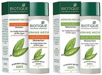 Biotique Bio Morning Nectar Sunscreen Ultra Soothing Face Lotion, SPF 30+, 120ml & Biotique Bio Morning Nectar Visibly Flawless Skin Moisturizer, 120ml