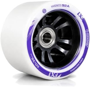 Bont FX1 Roller Skate Wheels with 688 Mini Bearings - Derby and Indoor Speed Quad Skating - Pack of 8 with bearings