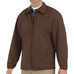 Red Kap Men's Perma Lined Panel Jacket, Brown, Small