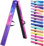 FC FUNCHEER 8FT Folding Balance Beam -Gymnastics Floor Beam - Gymnastics Equipment- Anti-Slip Bottom - Suede Cover - Carry Bag for Kids/Adults Home & Gym Center