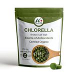 AimGrow Organic Chlorella, Chlorella Tablets with Broken Cell Wall, Canada Organic, 250mg, 1000 Counts