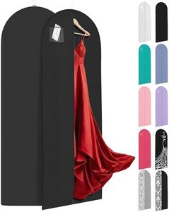 Gown Garment Bag for Women’s Prom and Bridal Wedding Dresses - ID Window - 72” x 24” - Black - by Your Bags